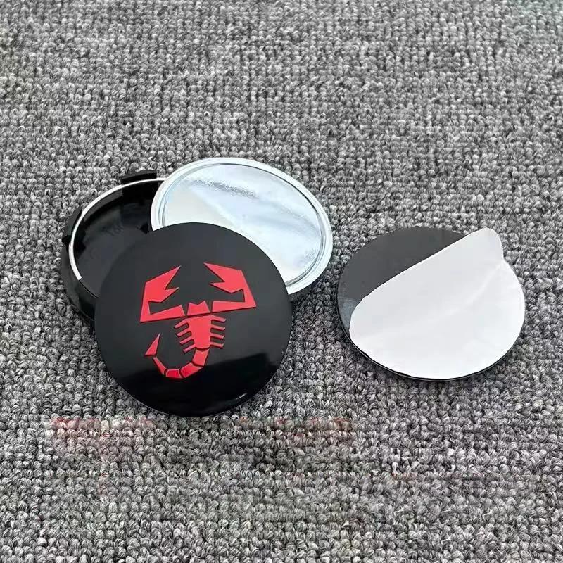 56mm Car Wheel Hub Cover Sticker Accessory For Fiat Abarth 500 Tipo FR Panda Argo Freemont Viaggio Bravo Punto Doblo Pulse Stilo