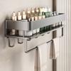 Wall-Mounted Bathroom Storage Rack Punch Free Kitchen Condiment Racks Bathroom Organizer Cosmetics