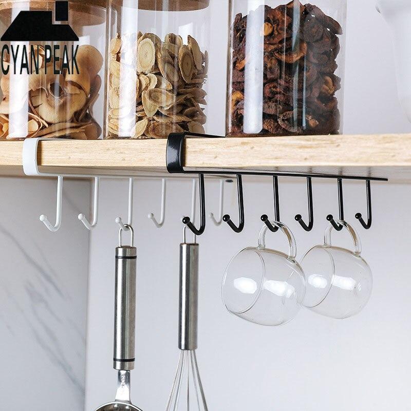 Kitchen Storage Rack Wardrobe Hook Door Hanger Clothes Hanging Rack Holder Kitchen Organizer Closet Shelf Wall Hanger Coat Rack