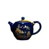 Blue and White Porcelain Tea Pot Feng Shui Painting Filter Teapot Kettle Raw Ore Home Handmade Tea Set Tea Ceremony Supplies