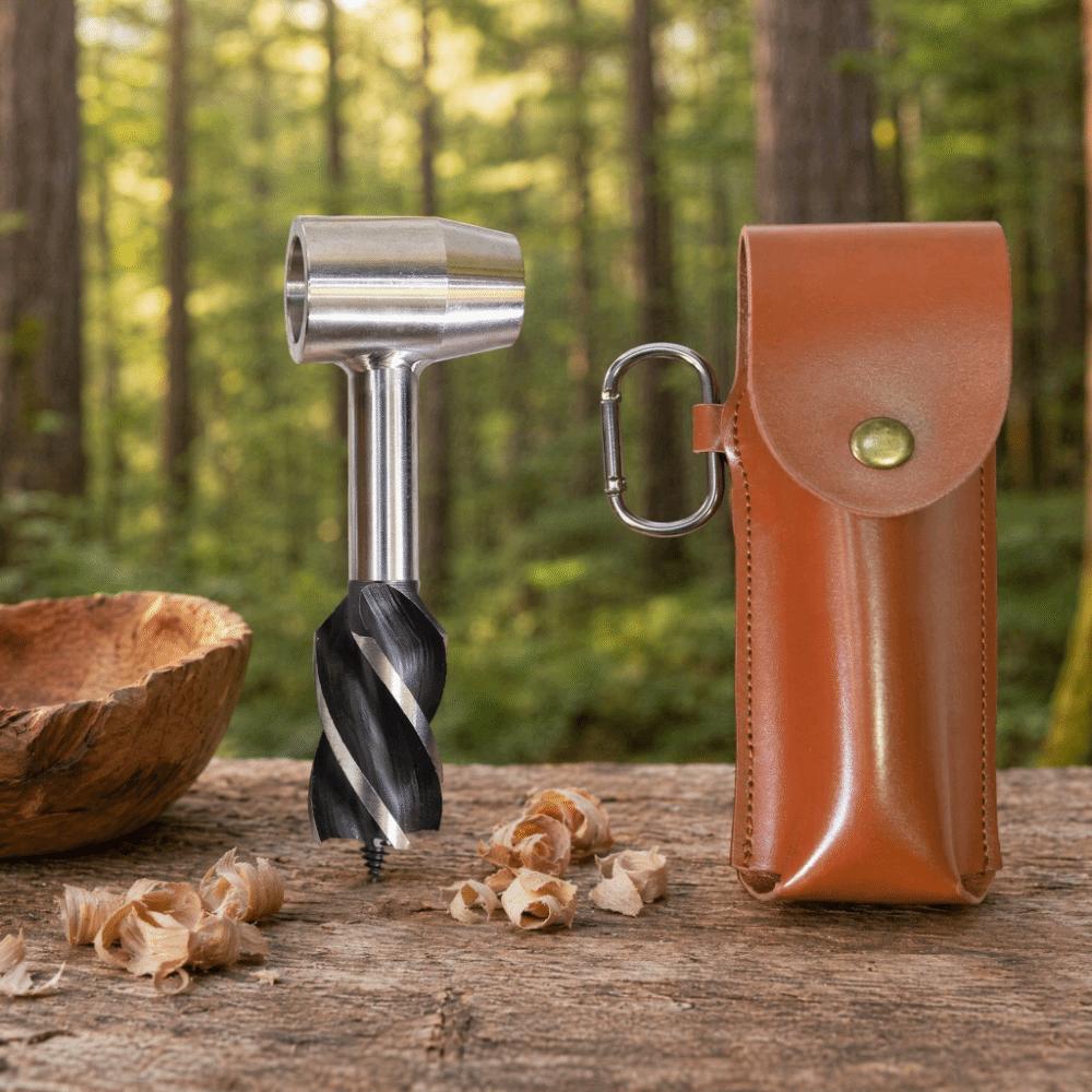 Stainless Steel Hand Auger Wrench Portable Design Bushcraft Hand Auger For Bushcrafting