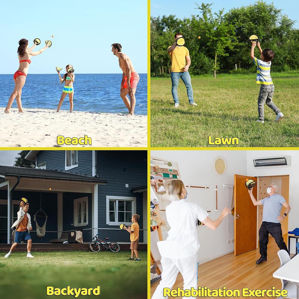 Игра «Мяч и лови» с пусковыми установками и 2 мячами для детей, пляжные игры у бассейна и двора