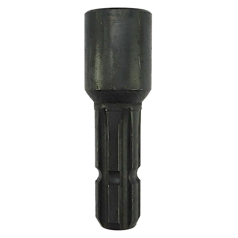 PTO shaft reduction adapter with keyway, inner hole Q 25 for 1 3/8" shaft, 6 keys MORGA