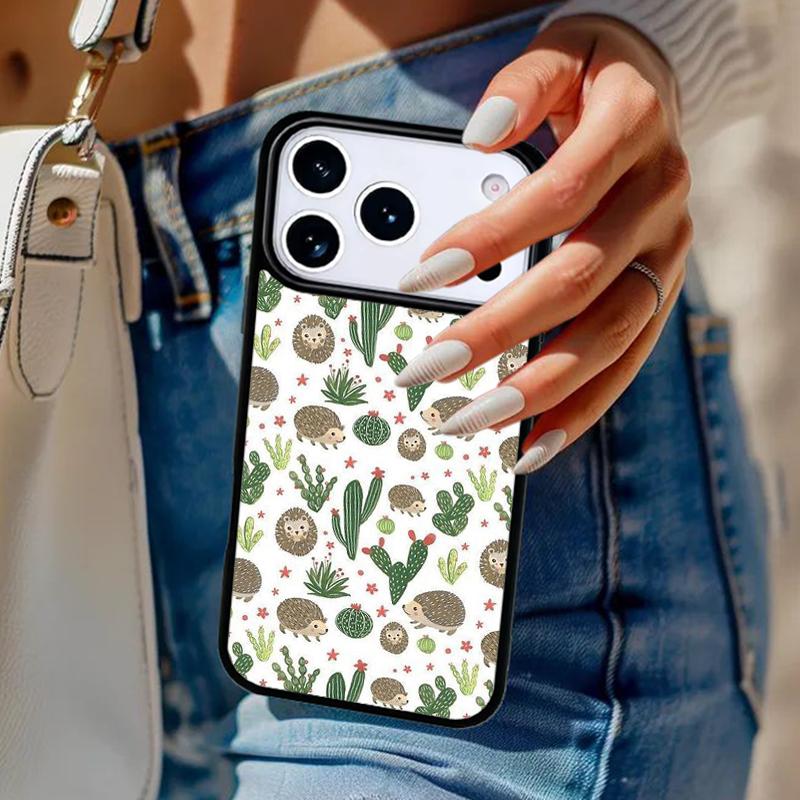 Милый Чехол-Сердечко с Ежиком Для iPhone 17 Air 14 15 13 12 Max Чехол Для Apple 14 15 16 16e 11 Pro Max Plus