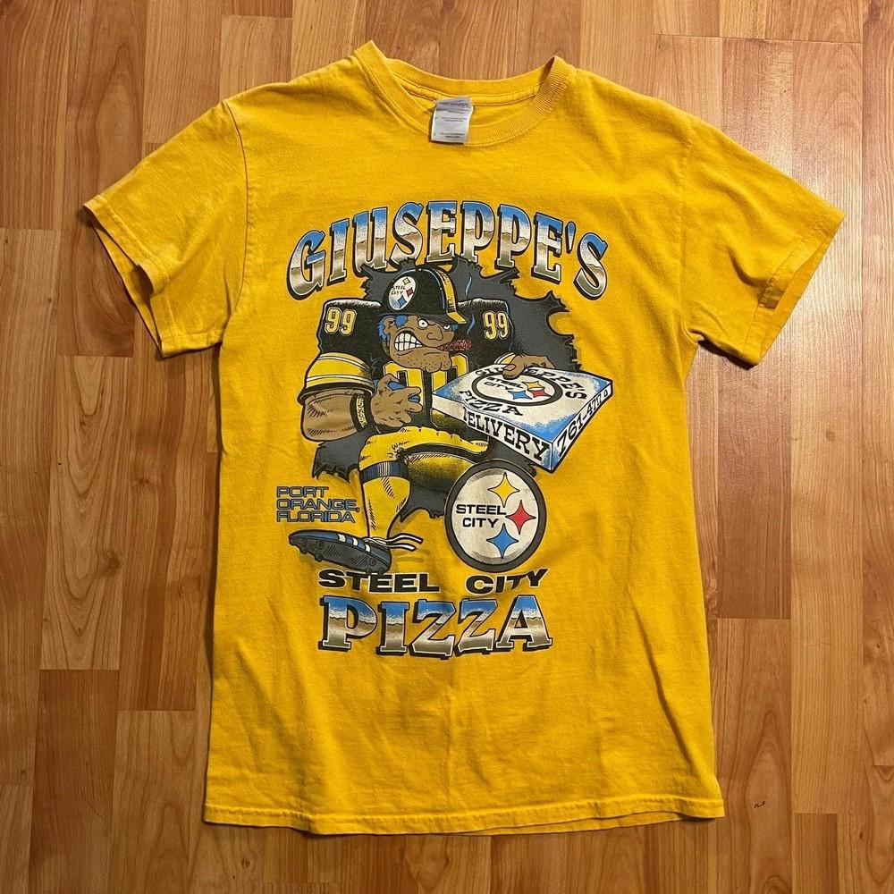 Giuseppes Steel city pizza Питтсбург Стилерз НФЛ Классический стиль S-5XL Унисекс Футболка