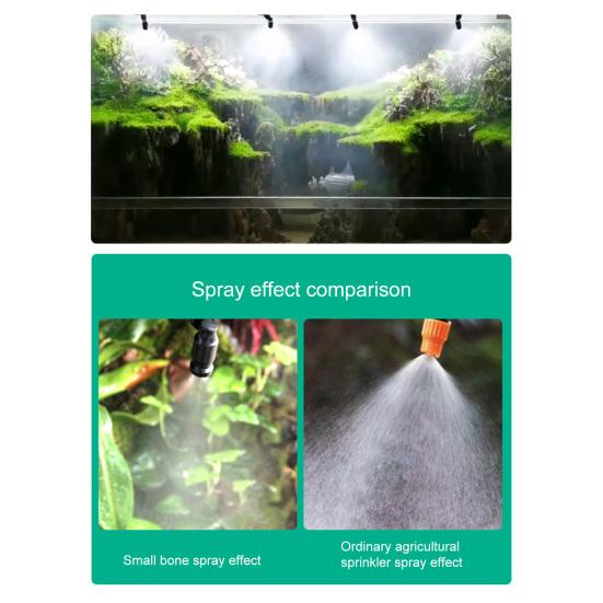 1 комплект распылителя для рептилий, широкий диапазон распыления, имитирующий дождь, пластиковый распылитель для рептилий, комплект управления системой распыления для дома
