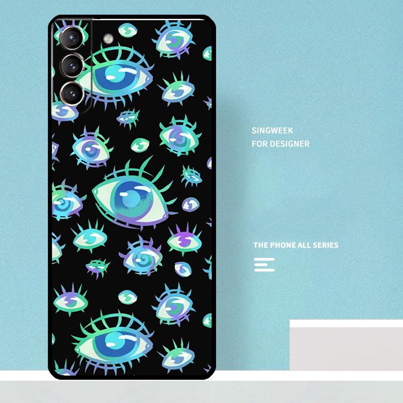 Eyes Pattern Case For Samsung Galaxy S25 Ultra S21 S22 S23 S24 Ultra S9 S10 S20 Plus S25 FE Phone Cover