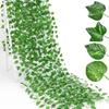 Искусственные листья растений Подвесные листья Плющ Гирлянда для домашнего декора стен Поддельные растения Зелень Фестиваль Садовая вечеринка Декор