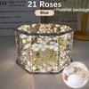 Handmade Rose Mirror Small Night Light Creative Night Gifts DIY Day Mother's Day Rose Light Valentine's Octagon
