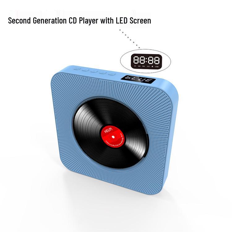 Wall-Mounted Bluetooth CD Player & Radio with Timer and Alarm Clock.