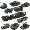 Military Ww2 Cannon Assault Armored Vehicle Battle Tank Car Truck Army Weapon Building Blocks Sets Model Boys Toys for Kids Gift
