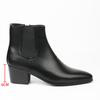 Fashion British Style Leather Boots for Men Fashion Chelsea Boots 6cm High-heeled Ankle Booties Business Dress Boots Men's High Top Boot
