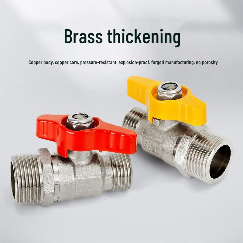 Copper Double Male Thread Valve Reducer: 6-point to 4-point Non-Stainless Steel for Gas/Water Heater Tap Pipe