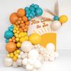 100 шт., желтые, оранжевые воздушные шары, гирлянда, арка, синие, голубые, лимонно-желтые воздушные шары для дня рождения, украшения для детского душа, свадебной вечеринки