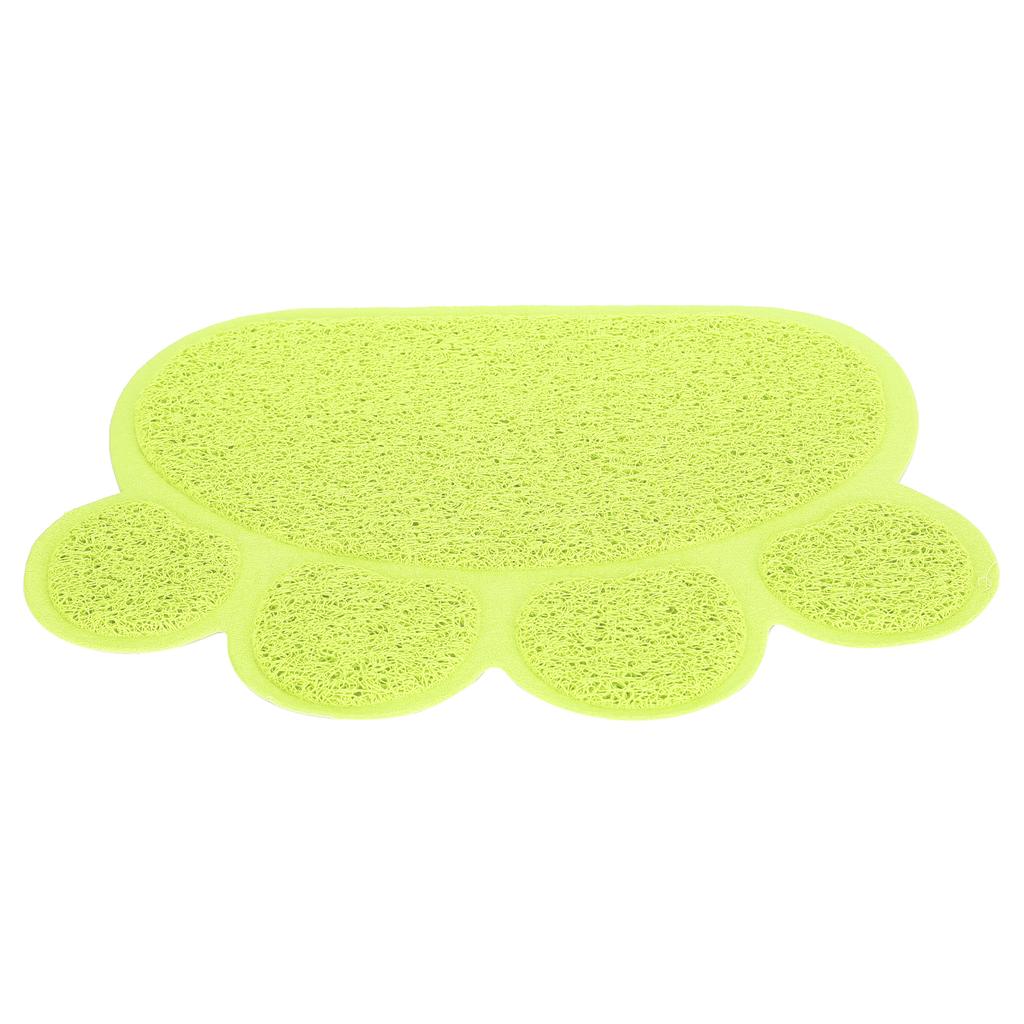 ПВХ коврик для кошачьего туалета для собак, водонепроницаемый противоскользящий коврик в форме лапы, миска для столовых приборов, товары для домашних животных(Зелёная Лапа