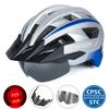 VICTGOAL MTB Road Bike Helmet for Men Women Visor Goggles LED Rear Light Mountain Bicycle Helmet Adults Racing Cycling Helmets
