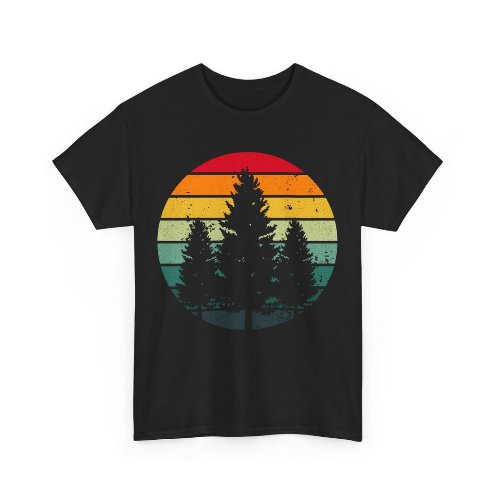 Pine Trees Wildlife Shirt, Nature Lovers Animals Sunset Women Men T-Shirt