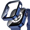 Водонепроницаемый корпус с закаленным стеклом для Apple Watch Серии 8 7 Чехол 40мм 44мм 41мм 45мм Защита Прямой край IWatch 6 SE 5 4