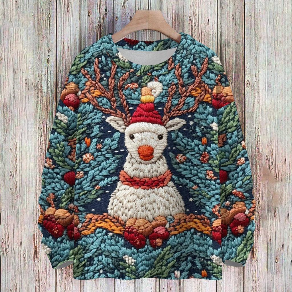 Рождественские толстовки для детей, вязаные свитера для мальчиков и девочек, симпатичные рубашки, осенние свитера с круглым вырезом, топы