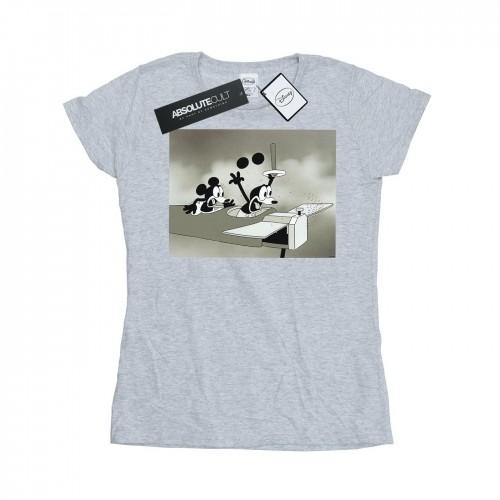 Disney Womens/Ladies Mickey Mouse Crazy Pilot Cotton T-Shirt