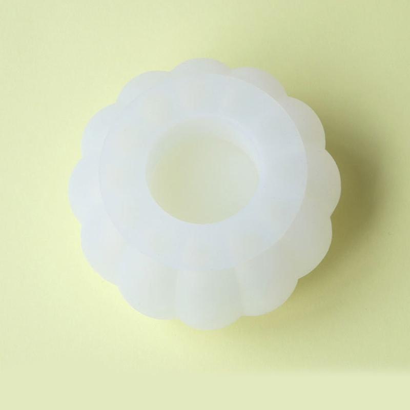 Resin Candle Holder Silicone Mold Pumpkin Tealight Resin Mold Candlestick Epoxy Casting Mold for Jewelry Box Home Decor