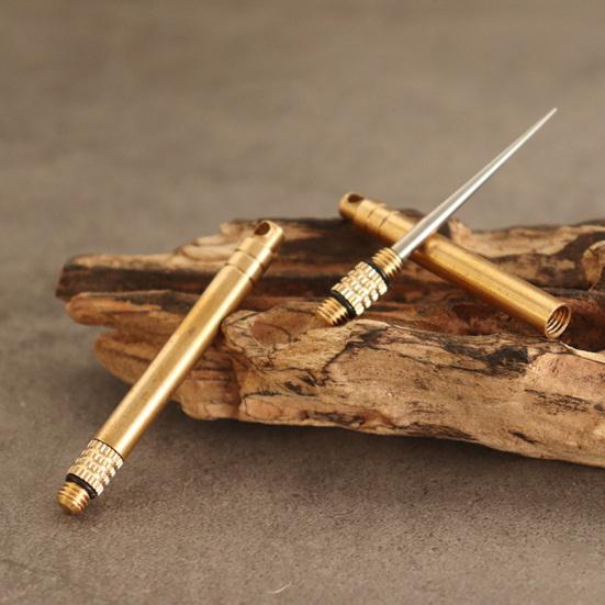 Yousheng Portable Titanium Alloy Toothpick Reusable Food Grade Metal Toothpick Multi-functional Travel Detachable Pocket Tooth Pick Keychain Pendant