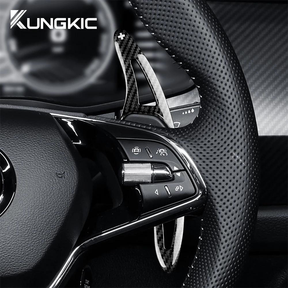 Steering Wheel Paddle Shifter Cover for Skoda Octavia A8 MK4 Karoq Kodiaq RS VRS ENYAQ IV ABS Trim Accessories