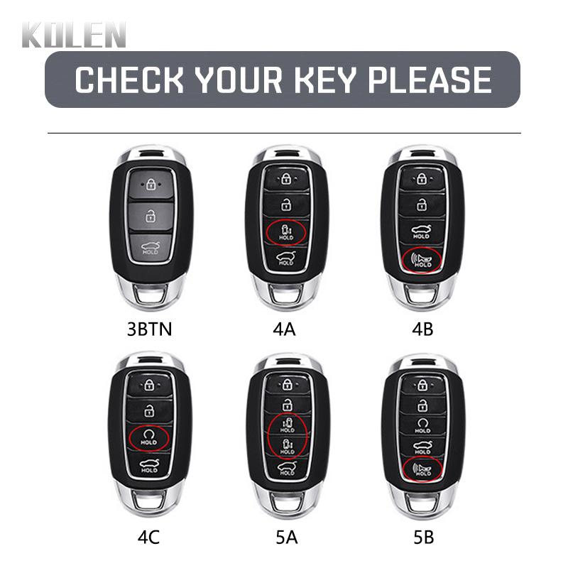 Чехол-брелок для ключа автомобиля в стиле карбона ABS Hyundai Elantra Grandeur Accent Solaris Sonata Palisade Kona Creta I20 I30 Ix35 Ix25