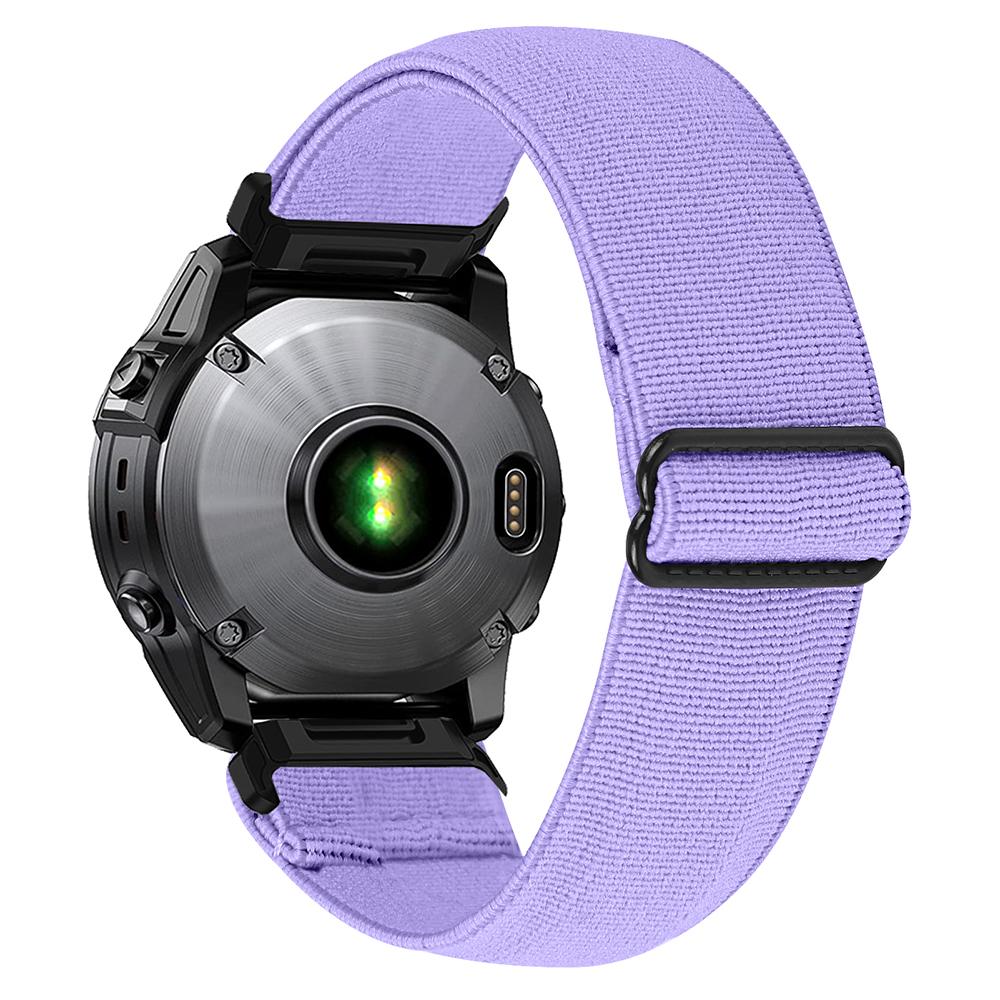 26mm Solid Color Elastic Nylon Strap for Garmin Fenix 8 Pro AMOLED 51mm/8 51mm/Enduro 3/2 Quick Release Watch Band