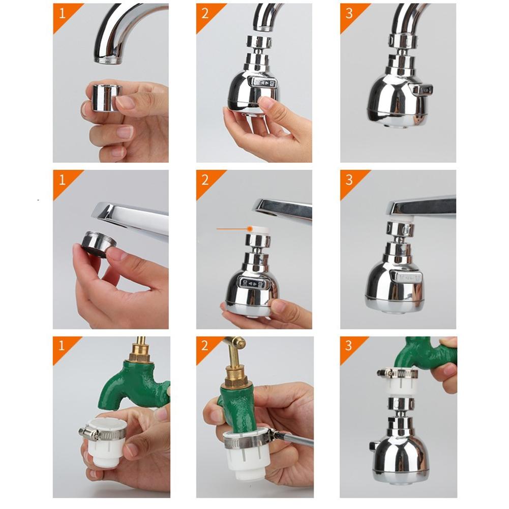 Диаметр соединителя 14-23 мм Фильтр для крана 16,5 см Серебристый