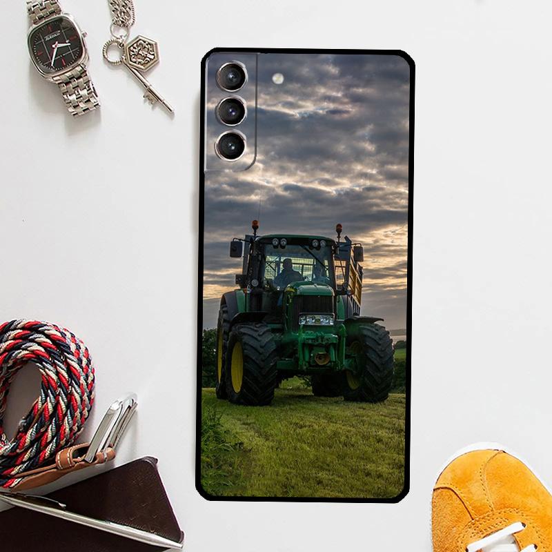 Фермерский трактор Чехол для Samsung Galaxy S24 Ultra S23 S22 S21 Plus S20 FE S8 S9 S10 Note 10 20 Ultra