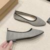 2024 Color Matching Hot Selling Slip-on Comfortable Pointed Toe Spring and Autumn Women's Single Shoes Low Heel Women's Shoes