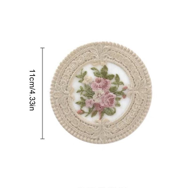 Круглая вязаная крючком салфетка ручной работы 4,33 дюйма, коврик для чашки, подставка для свадебного декора
