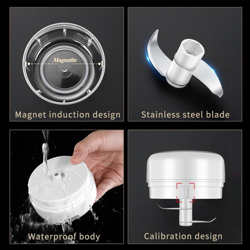 Мясорубка, электрическая дробилка для чеснока, измельчитель еды, мини-пресс для чеснока, измельчитель овощей, машина для измельчения USB, кухонные гаджеты