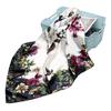 Home F Women Simulation Silk Scarf Female Print Small Square Scarf Temperament Fashion Silk Scarf