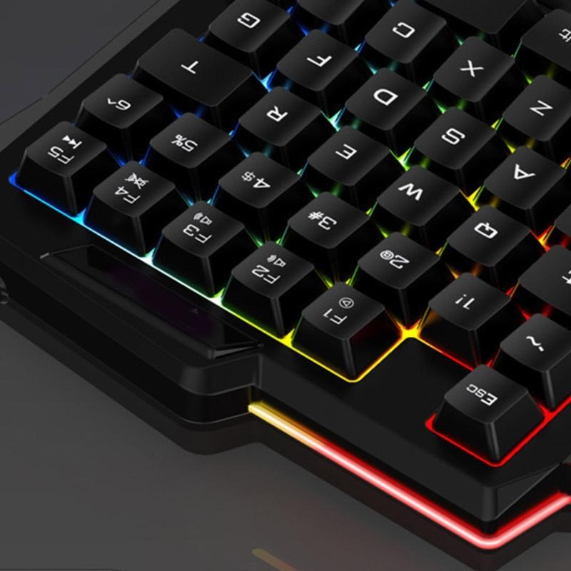 One Handed Gaming Keyboard, 14-Key with Backlight USB Corded Keypad with Hand Rest and Shine Through