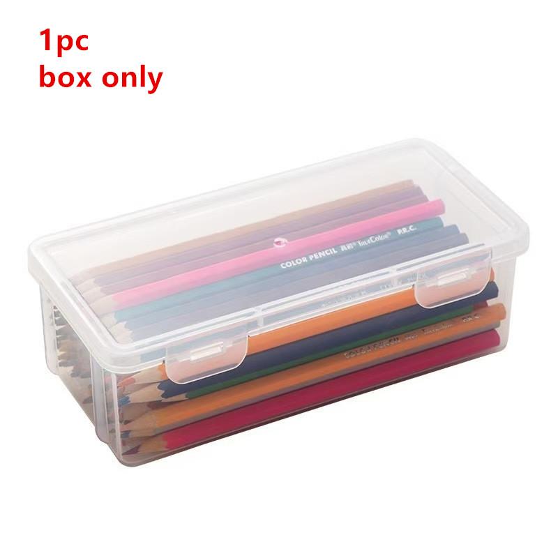 1/4 шт. Большие прозрачные пластиковые коробки для хранения с откидными крышками, идеально подходят для ювелирных украшений, домашних принадлежностей и организации офиса