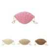 Simple Solid Color Shell Shaped Women Casual Woven Chain Bag For Daily Casual Wear