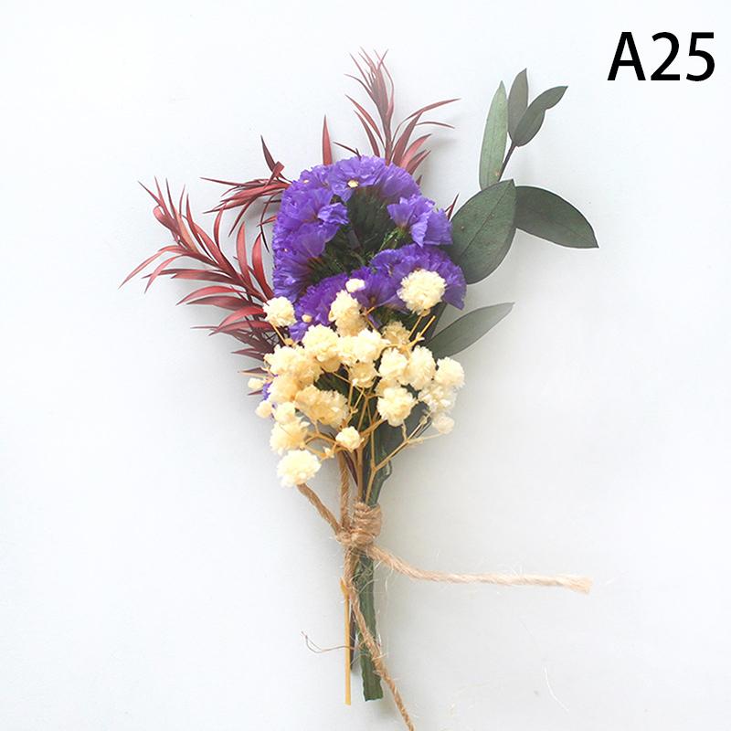 1 шт. Мини-букет из натуральных сухих цветов, бутоньерки для жениха, бутоньерки для подружек невесты, брошь для корсажа, рождественский свадебный декор