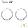 925 Silver Large Hoop Earrings Women Big Round Circle Earring