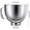 Чаша из нержавеющей стали для миксера KitchenAid Tilt Head Stand Mixer объемом 4,5–5 кварты, для чаши миксера KitchenAid, можно мыть в посудомоечной машине