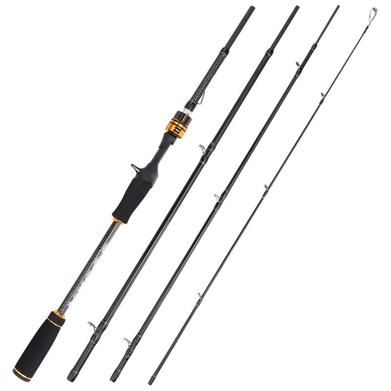 Spinning Fishing Rod 1.8M-2.4M Portable Carbon Fiber Fishing Pole Freshwater Saltwater Casting Pole