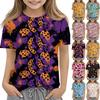 Детская модная повседневная футболка с коротким рукавом, с принтом животных и цветов, с круглым вырезом
