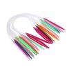12x Plastic Circular Knitting Needle Crochet Set Craft Multicolor Tube 40cm 80cm