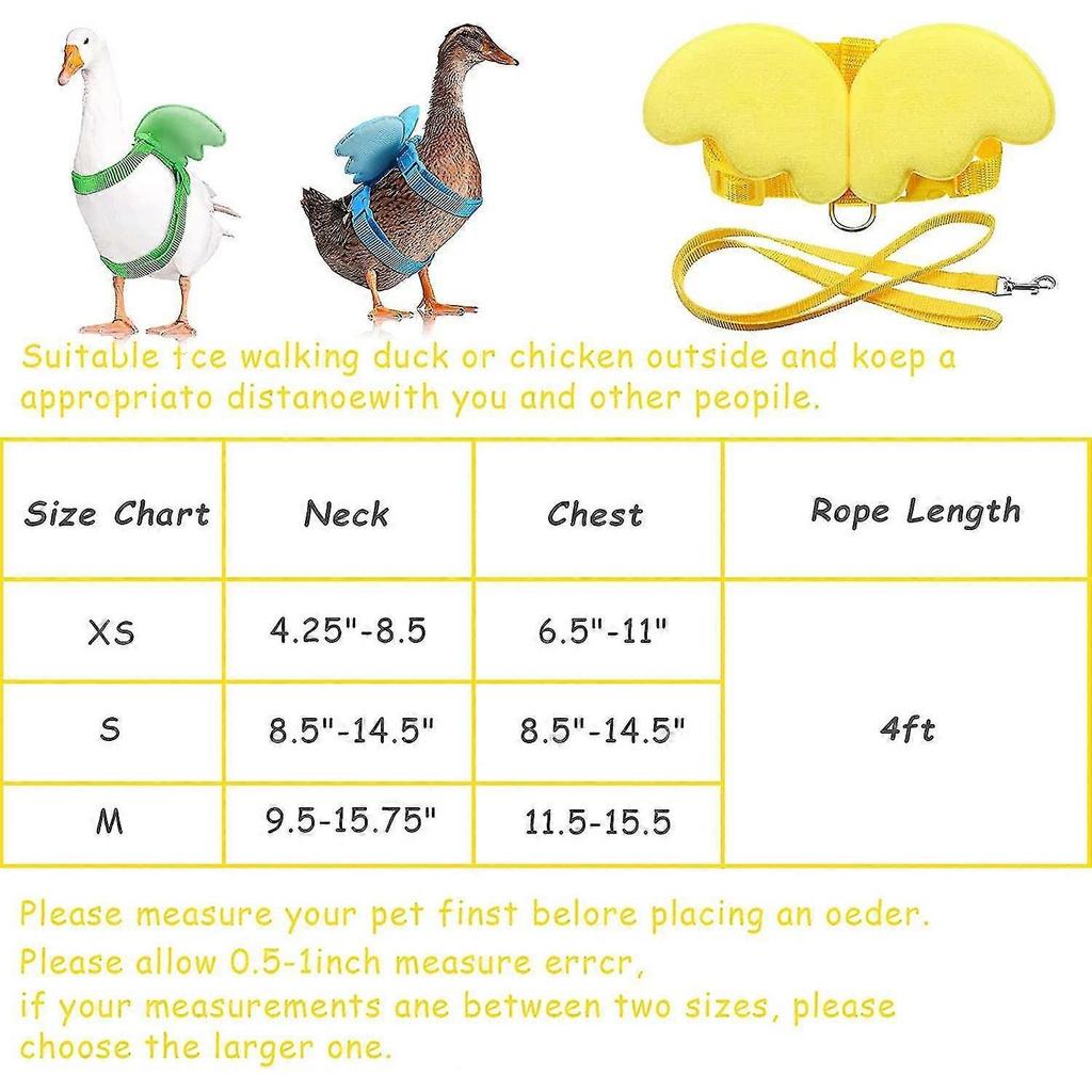 4pcs pet duck outdoor walking belt, hen skin belt, adjustable outdoor training leash, chicken, goose, hen