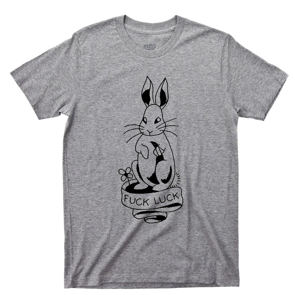 Fck Luck Rabbit Lucky 13 Dice Thirteen Horseshoe Foot 4 Leaf Clover Tee Unisex T-Shirt