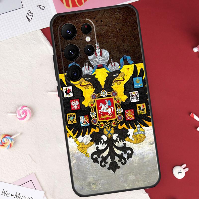 Russian Empire Coat of Arms Case For Samsung Galaxy S26 Ultra S23 S22 S21 S20 S24 S25 Ultra S10 Plus S25 FE Cover Shell