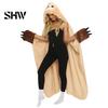 Cozy Weekend Wear Wearable Blanket Hoodie, Women Cute Animal Plush Hooded Cape, Soft Warm Pajamas for Adults Sloth Highland Cow Penguin Cape Cosplay,