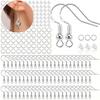 Leather Earring Ear Hook & Repair Kit with Lobster Clasps and Open Rings for DIY Jewelry