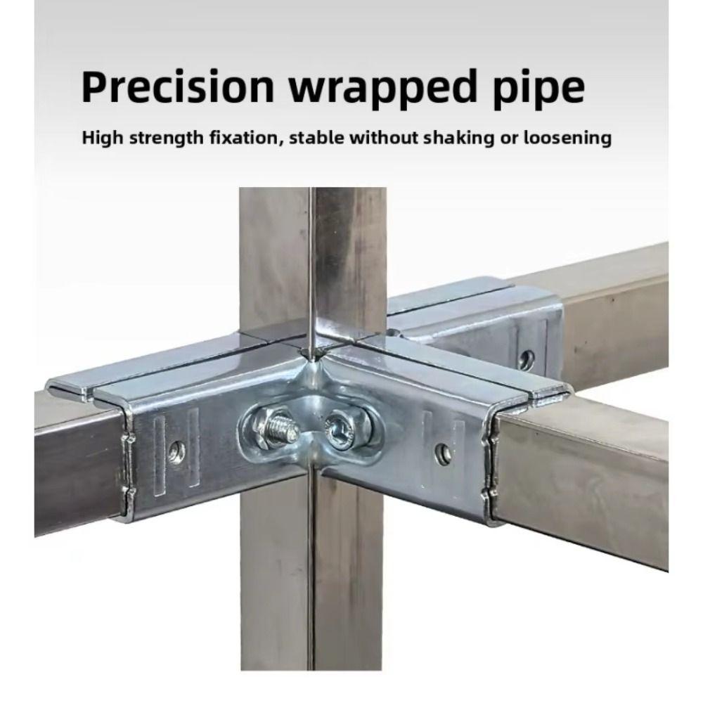 Adjustable Pipe Joint Buckle Non Welding Elbow Fixed Buckle New Square Tube Connector Railing